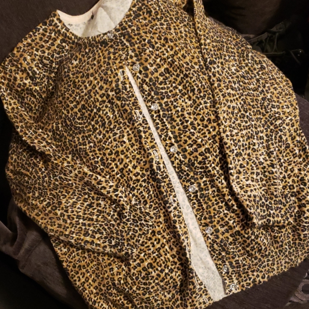 Leopard print cardigan